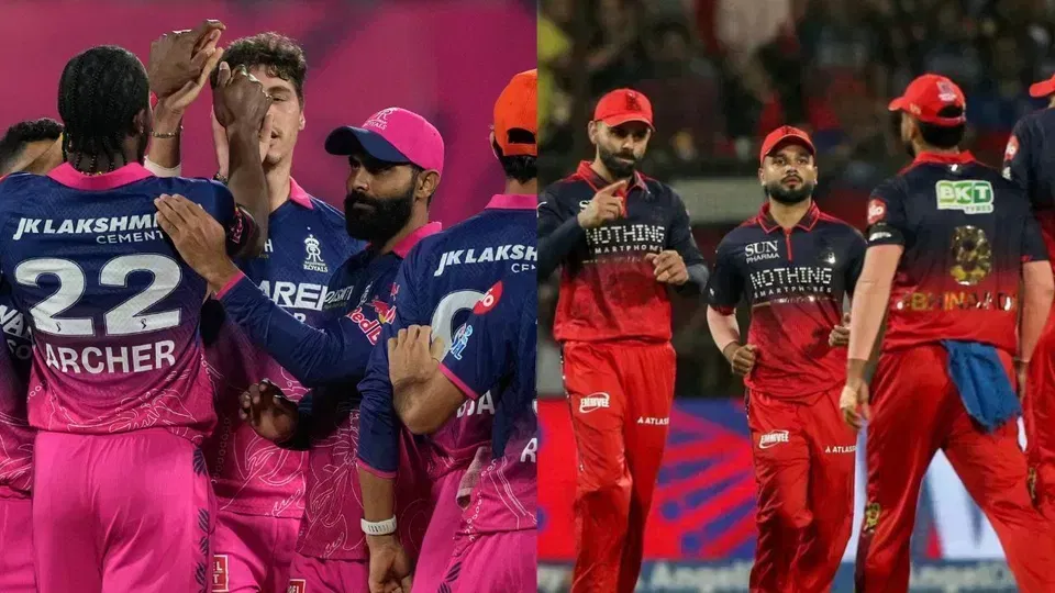 RR vs RCB Head To Head Records- IPL 2026, Match 16